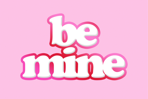 Glossy and Bold Pink Text Effect
