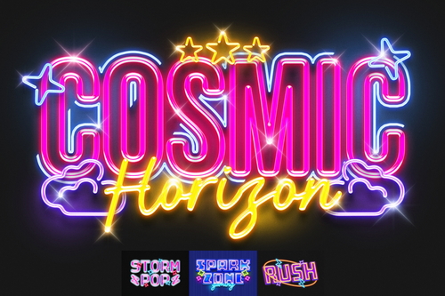 Neon Glow Text Effects
