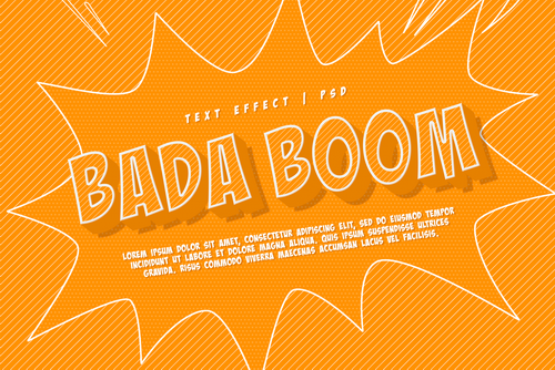 Comic Text Effect Mockup
