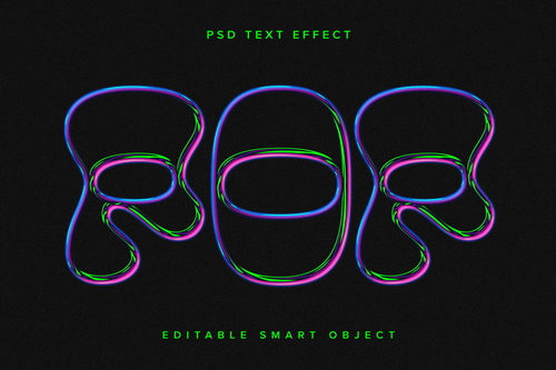 Glass Texture Text Effect Mockup
