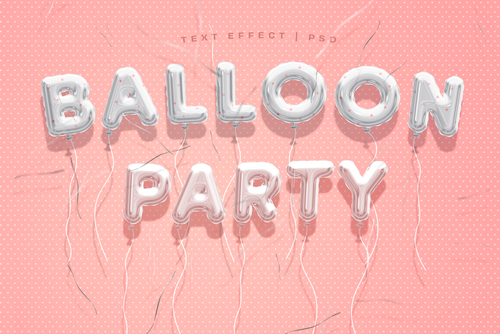 Balloon Text Effect Mockup