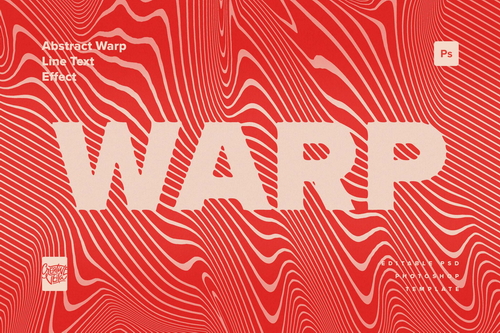 Abstract Warp Line Text Effects