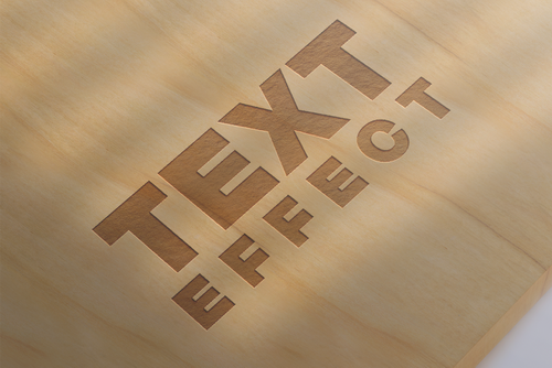 Wood Text Effect Mockup