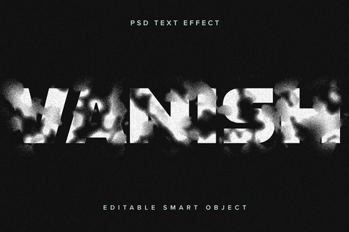 Dissolving Text Effect Mockup