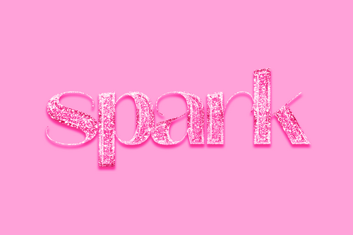 Spark Pink Text Effect Mockup