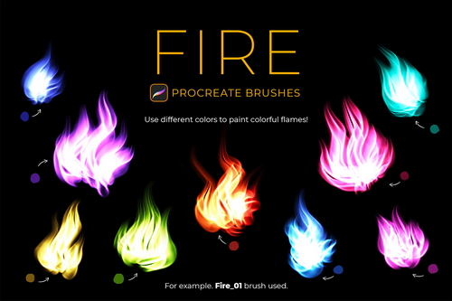 Fire Procreate Brushes