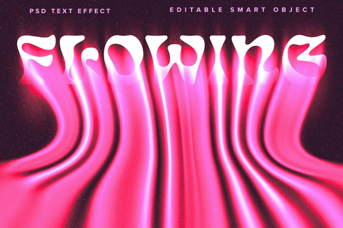 Pink Dissolving Text Effect Mockup