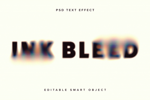 Ink Bleed Text Effect Mockup