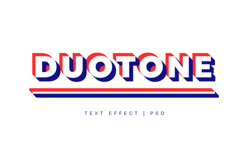 Duotone Text Effect Mockup