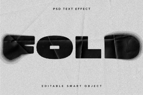 Blurred Halftone Text Effect Mockup