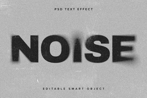 Grunge Distorted Text Effect Mockup