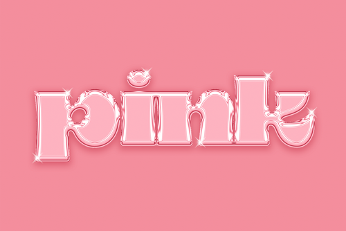 Glass Pink Text Effect Mockup
