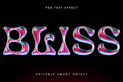Pink Chrome Text Effect Mockup