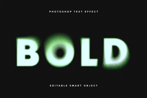 Green Dissolving Text Effect Mockup