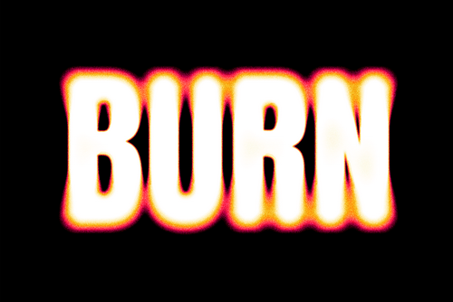 Burn Blur Text Effect