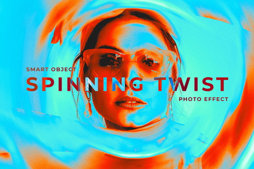 Spinning Blur Image Effect Mockup