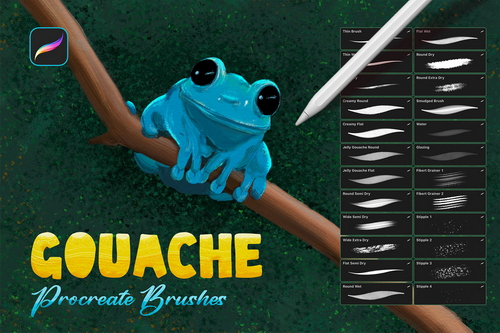 Gouache Procreate Brushes