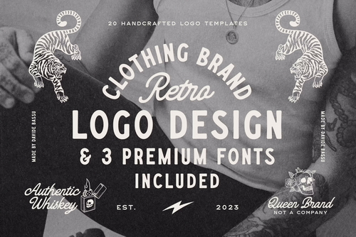 20 Retro Apparel Logos + Extra