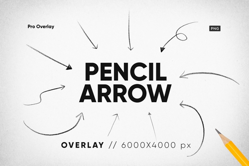 50 Pencil Arrow Overlay