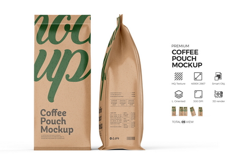 Coffee Pouch Mockup