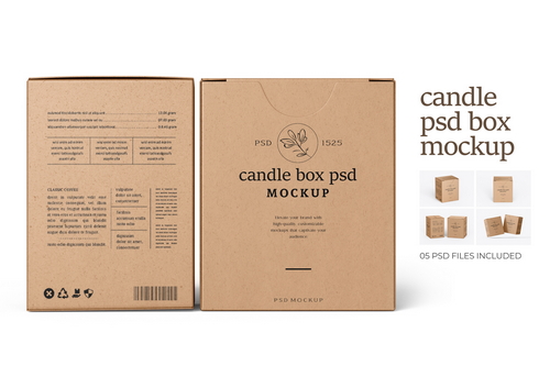 Candle Box Packaging Mockup