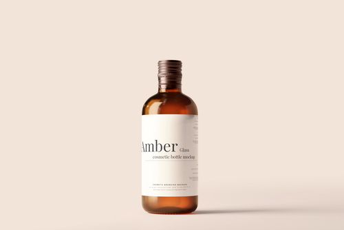 Amber Glass Bottle Mockups