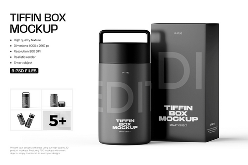 Thermos Food Jar Mockup