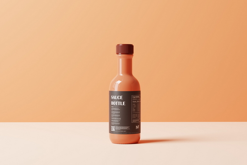 Non Transparent Sauce Bottle Mockup Collection