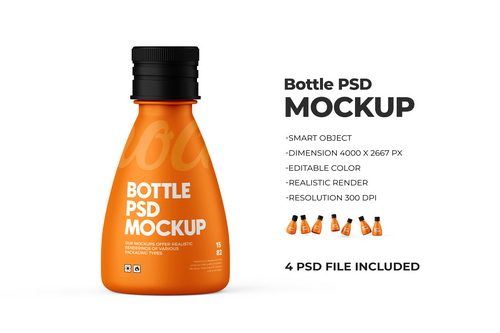Vitamin Oval Bottle Mockup