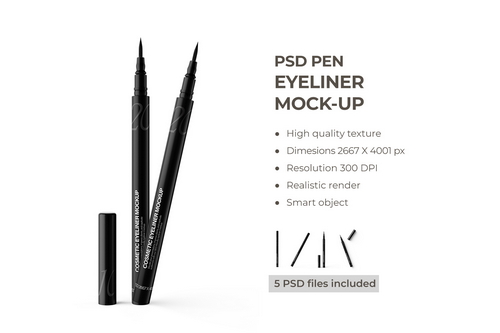 Pen Eyeliner PSD Mockup