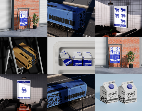 Milk Company & Store Branding Mockup
