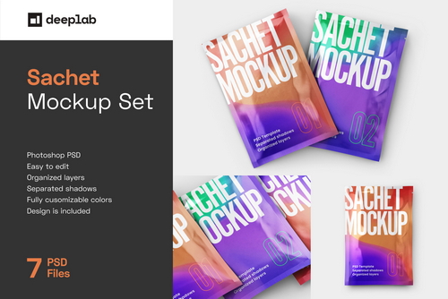 Sachet Mockup Set
