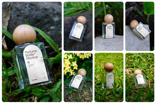 7 Outdoor Perfume Bottle Mockup Bundle