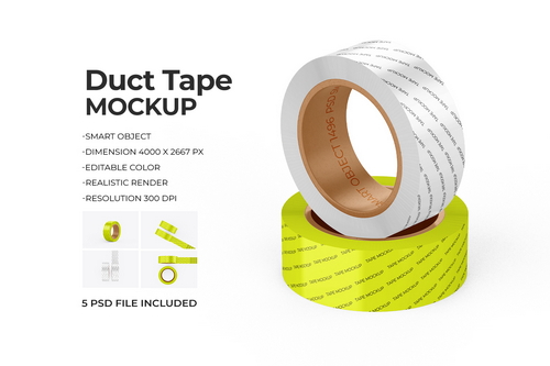 Glossy Duct Tape Mockup
