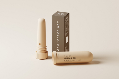 Plastic Nasal Inhaler Mockups