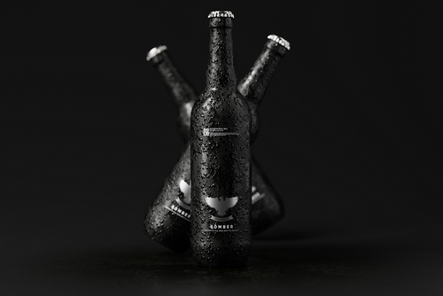 Bomber Style Beer Bottle Mockups