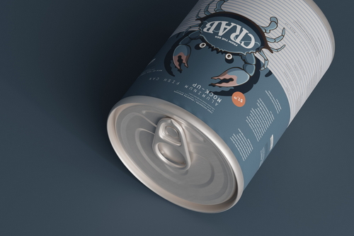 Easy Open Large Food Can Mockup