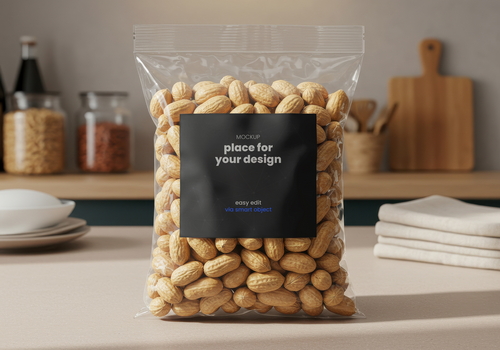 Nuts Seeds Packaging Label Mockups