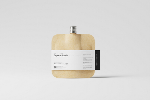 Square Craftpaper Pouch Mockups