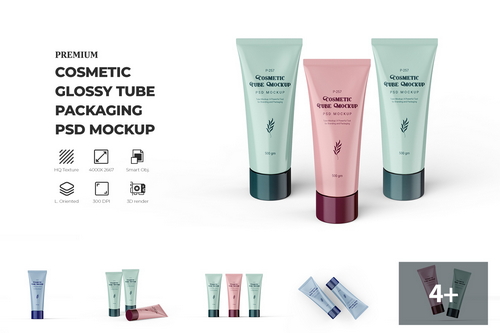 Glossy Finish Tube Mockup for Corporate Branding