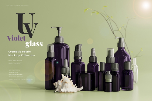 Violet Glass Mock-up Bundle