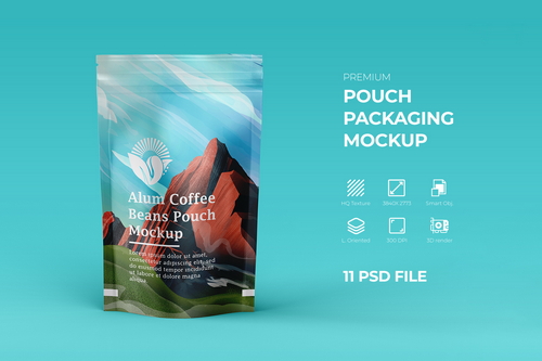 Aluminum Pouch Pack Mockup