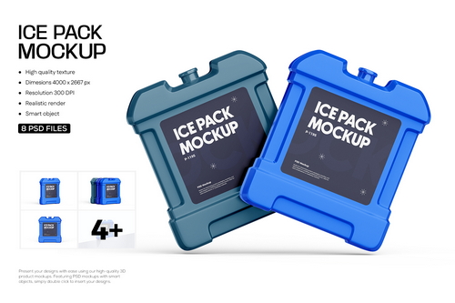 Ice Pack Mockup for Cooler