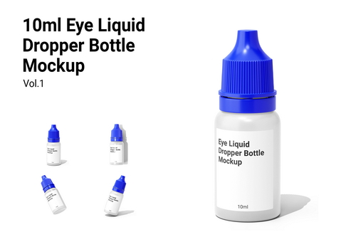 10ml Eye Liquid Dropper Bottle Mockup Vol.1