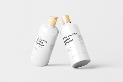 Shampoo and Conditioner Bottles Mockups