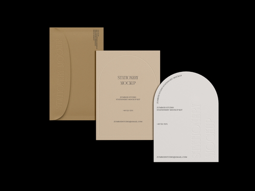 Emboss Deboss Stationery Mockup Kit