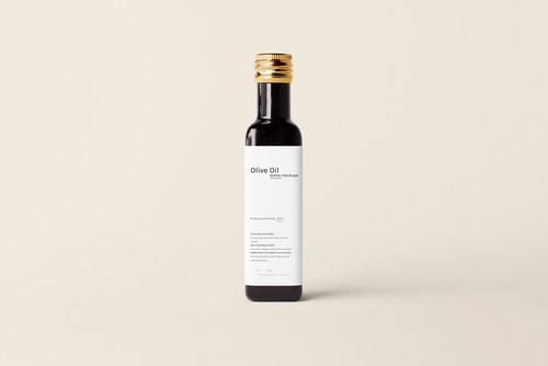 Black Glass Olive Oil Bottle Mockups
