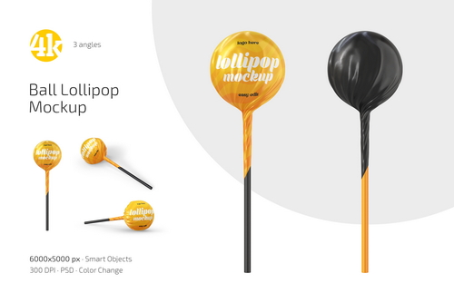 Ball Lollipop Mockup Set