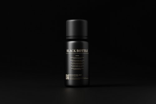 Cosmetic Black Bottle Mockups