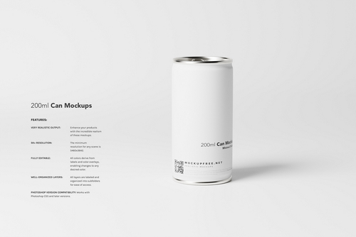 Minimalistic Aluminum Can Mockups